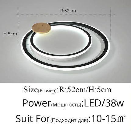 Plafonnier LED design en aluminium pour intérieur élégant — LZ4X9QJ