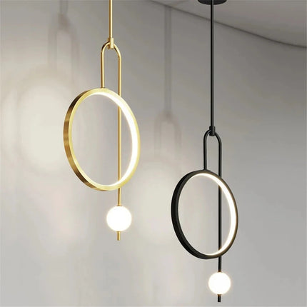 Suspension LED anneau au design nordique pour intérieur moderne — LZ4X9P2