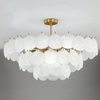 Dia80cm 3 Couches / Verres clairs / Ampoules 2 couleurs