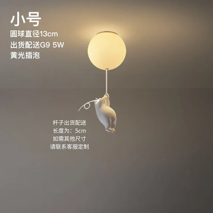 Plafonnier LED ours animé pour chambre enfant et salon — LZ4X9Q2