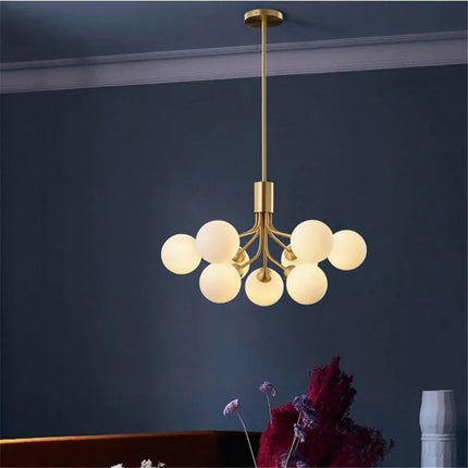 Lustre suspension boule en verre design nordique moderne LED — LZ4X9P2