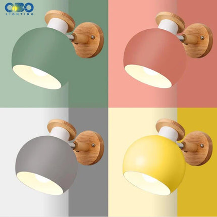 Applique murale moderne en bois et fer avec éclairage LED intégré — LZ4X9P