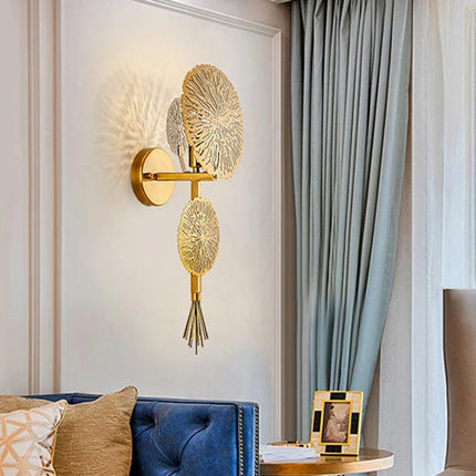 Applique murale design feuille de lotus pour salon et hôtel — LZ4P9XQ