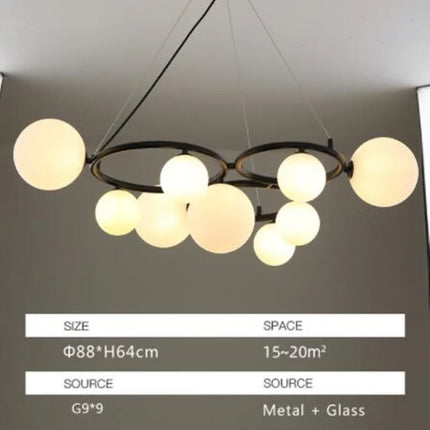 Suspension moderne en verre avec ampoule intégrée pour intérieur — LZ4P9XQ