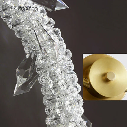 Applique murale LED décorative en cristal et cuivre pour intérieur — LZ4X9P2