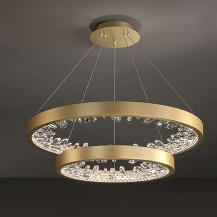 Lustre en cristal lumineux pour décoration intérieure moderne — LZ7XQ2