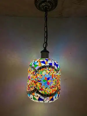 Suspension LED style bohémien en mosaïque turque rétro — LZ4X9P2