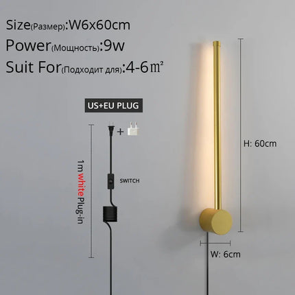Simple avec prise 	 applique murale LED moderne lumières salon étude chambre chevet couloir allée salon cuisine lampe éclairage intérieur