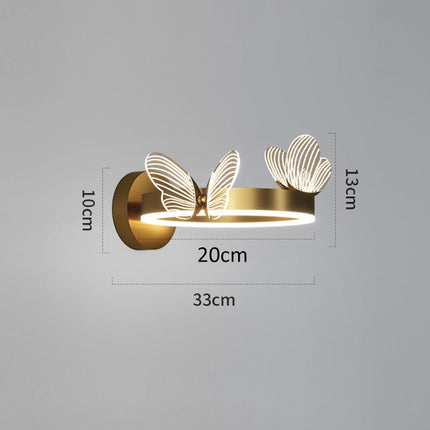 Applique murale LED ronde en métal design Papillon — LZ4X9Q2N