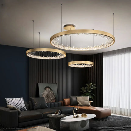 Lustre en cristal lumineux pour décoration intérieure moderne — LZ7XQ2