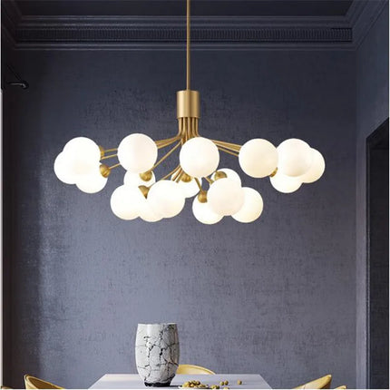 Lustre suspension boule en verre design nordique moderne LED — LZ4X9P2