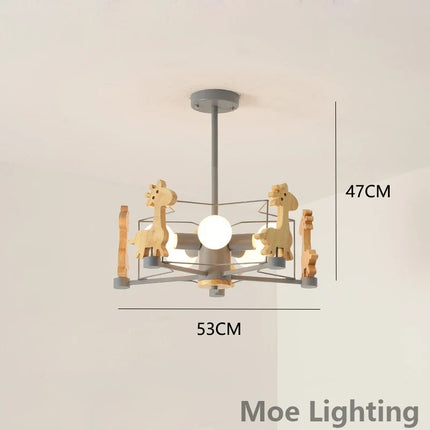 Suspension en bois LED pour chambre d'enfants — LZ7N4Q