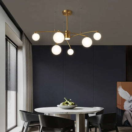 Lustre moderne en métal et verre pour intérieur contemporain — LZ4X9Q