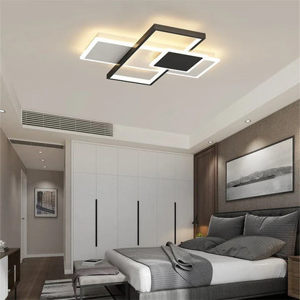Plafonnier carré moderne avec éclairage LED intégré — LZ4X9B