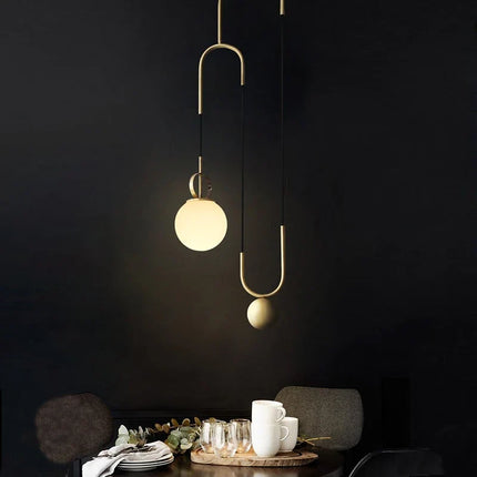 suspension moderne en verre design créatif ajustable pour divers espaces