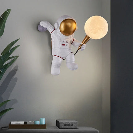 Applique murale LED nordique forme astronaute lune pour chambre et cuisine — LZ4X9P2