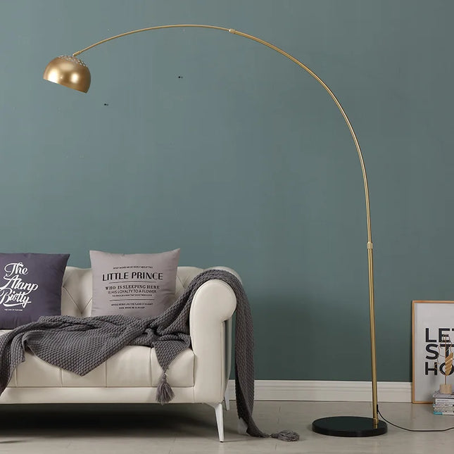Lampadaire LED nordique en fer avec base en marbre — LZ4T9XQ