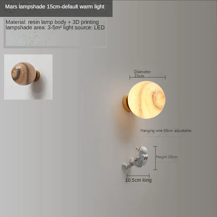 Applique murale 3D astronaute avec lune décorative pour enfants — LZ4X9B