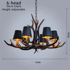 Lustre 6 têtes / Prise E14 / Aucune ampoule incluse