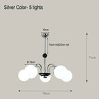 Argent 5 Lumières / Lumière chaude