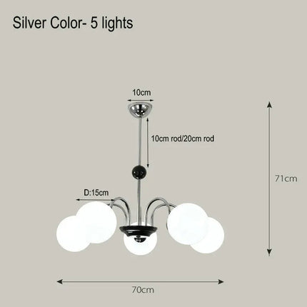 Lustre suspension LED en verre style nordique américain — LZ4X9P