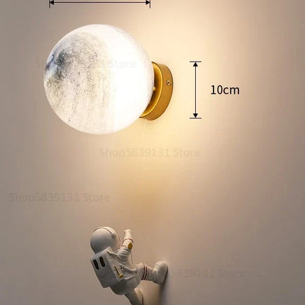 Applique murale enfant design astronaute avec étoiles et lune — LZ4X9P