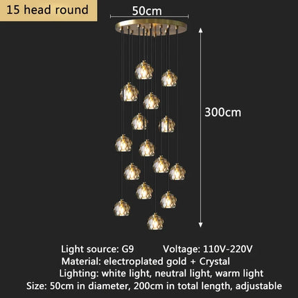 Lustre contemporain en cristal pour café, bar et restaurant — LZ4T9X