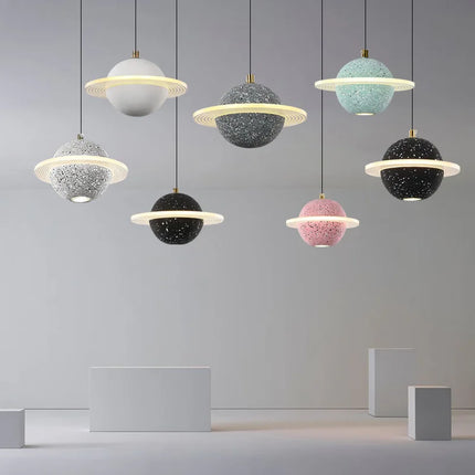 Suspension en résine design planétaire pour intérieur moderne — LZ4X9P