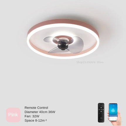 Plafonnier moderne avec ventilateur et éclairage LED 3 couleurs — LZ4X9P