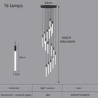 16 lampes / Noir / Lumière blanche