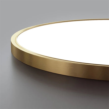 Plafonnier LED rond minimaliste en cuivre pour couloir et allée — LZ4X9T1