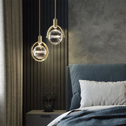Suspension LED en cristal au design nordique luxueux — LZ4X9T