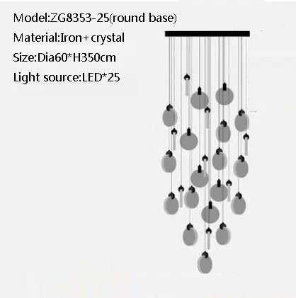 Lustre en cristal pour intérieur moderne et élégant — LZ4X9Q2