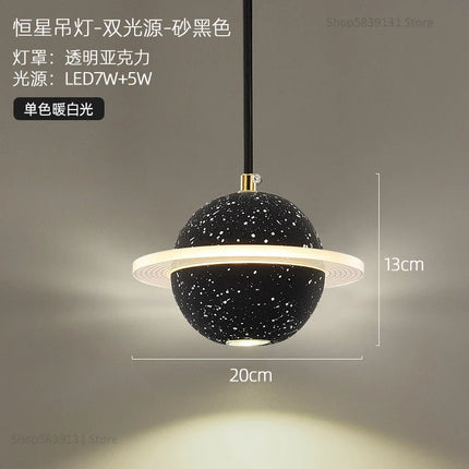 suspension modernes en ciment led pour restaurant barre lumineuse