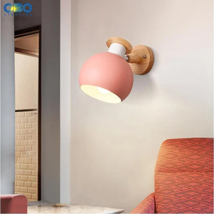 Applique murale moderne en bois et fer avec éclairage LED intégré — LZ4X9P