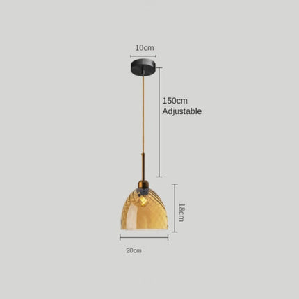 Suspension LED moderne avec abat-jour en verre Alvaro — LZ4X9T2