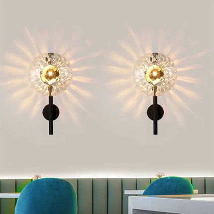 Applique murale ronde en verre au design rétro luxe — LZ4X9P2