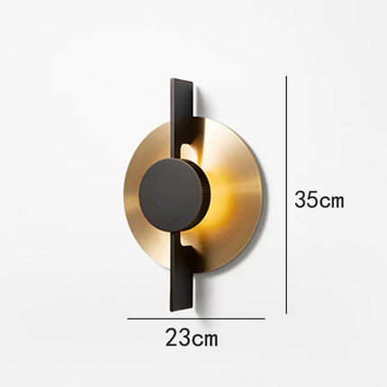 Applique murale design postmoderne en métal doré pour intérieur raffiné — LZ4QJ7M