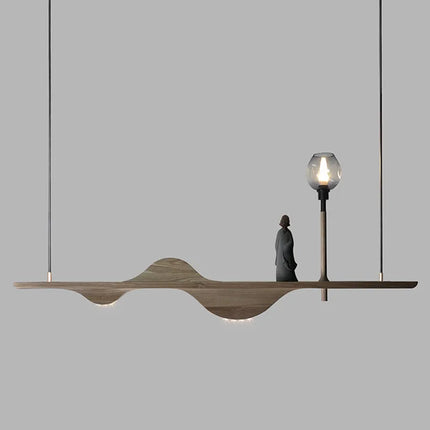 Suspension en bois massif style zen moderne pour éclairage design — LZ4X9T2