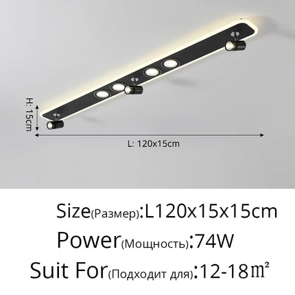 Plafonnier LED à spots en acrylique — LZ4X9P
