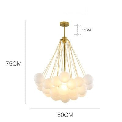 Lustre design à boules multiples en verre Triz — LZ4X7J
