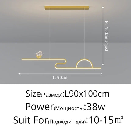 Plafonnier LED moderne pour éclairage intérieur créatif — LZ4X9P