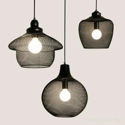 Lustre industriel cage oiseau en fer style loft rétro minimaliste — LZ4P9XJ