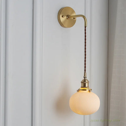 Applique murale en porcelaine blanche au design nordique élégant — LZ4QX9