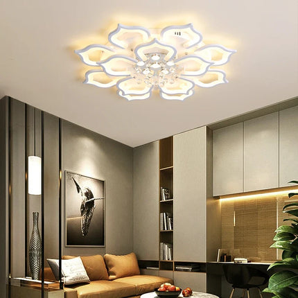 Plafonnier LED sculpté creux au design luxueux pour intérieur — LZ4X9J