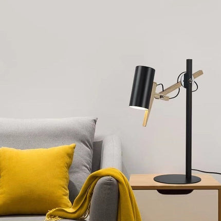 Lampe de bureau japonaise en bois naturel Aswan — LZ4X9T2