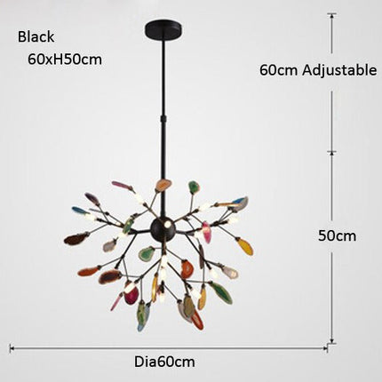 Lustre moderne LED en cristal coloré Sariya — LZ4M9XQ