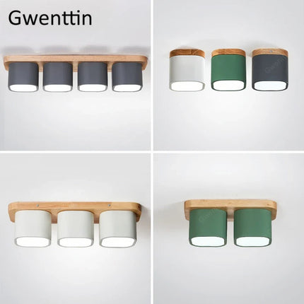 Plafonnier design nordique en bois et fer pour intérieur décoratif — LZ4T9X