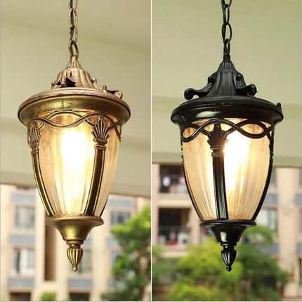 Lumière suspendue extérieure américaine pour Restaurant balcon Bar hôtel pavillon galerie lampe rétro rétro étanche lustre lumière