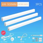3pcs 6W and plug / 1.8m EU Plug / Cold White